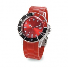 Zegarek na rękę analogowy czerwony